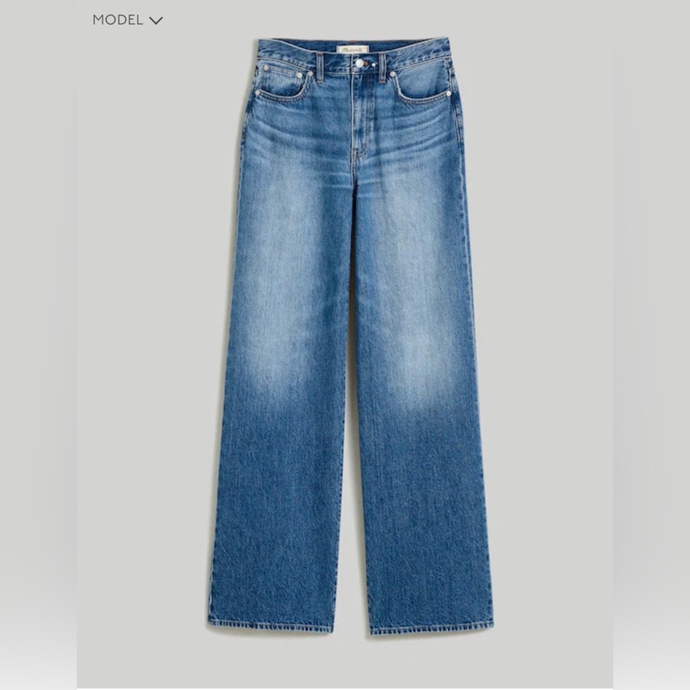 Madewell Medium Blue Wide-Leg Jeans